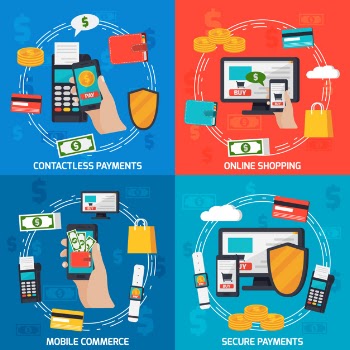 Moblie payments design concept Free Vector