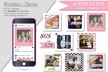 MOCKUP - Animated Instagram templates, Wedding, inc. custom