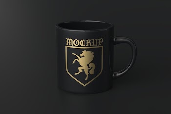 Mockup black mug