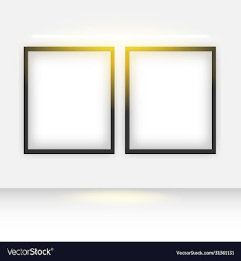 mockup double frame poster banner design template