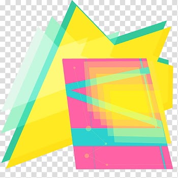 MODEEEERN Icon Set, yellow, pink, and green abstract illustration transparent background PNG clipart