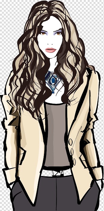 Model Fashion Illustration, Paris fashion hand-painted beauty transparent background PNG clipart