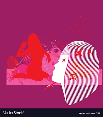 Model profile and dream elements vector image