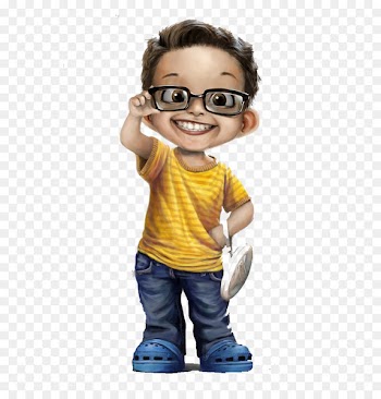 Model sheet Digital illustration Digital art Illustration - Oil painting with glasses sunshine boy 