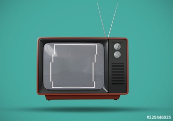 Modell eines Retro-Fernsehers