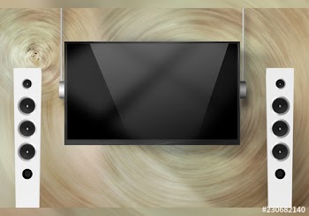 Modello di schermo di televisore moderno ed elegante
