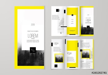 Modello per brochure a tre ante audace e brillante