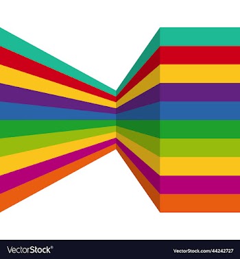 modern 3d colorful striped line