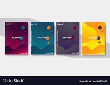 Modern abstract covers set vector image