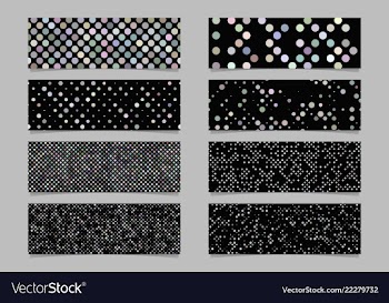 Modern abstract dot pattern banner background set vector image