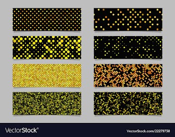 Modern abstract dot pattern banner background set vector image