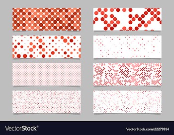 Modern abstract dot pattern banner background set vector image