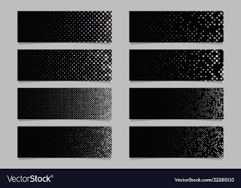 Modern abstract dot pattern banner background set vector image