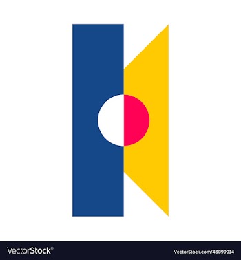modern abstract geometric k uppercase alphabetical