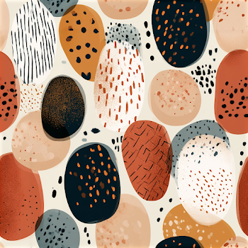 Modern Abstract Geometric Pattern in Warm Tones