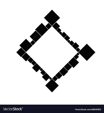 Modern abstract geometrical minimal square badge vector image