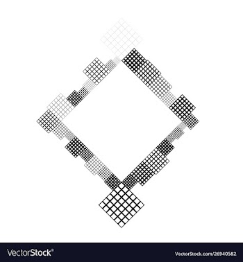 Modern abstract geometrical square badge vector image