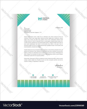 Modern abstract gradient letterhead design vector image