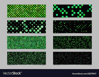 Modern abstract green dot pattern banner vector image