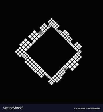 Modern abstract minimal monochrome square frame vector image