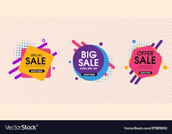 Modern abstract trendy sale design set vector image