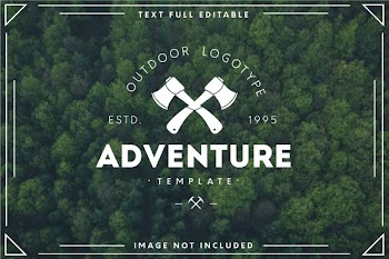Modern adventure logo template Free Vector