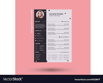 modern and clean resume or cv template