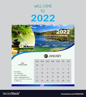 modern and creative new year calendar 2022
