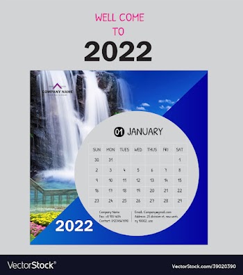 modern and creative new year calendar 2022