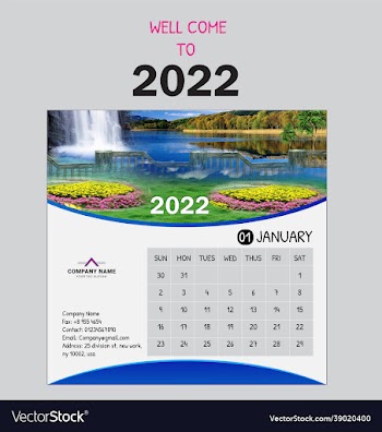 modern and creative new year calendar 2022