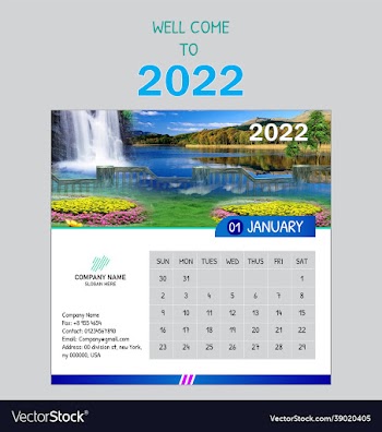 modern and creative new year calendar 2022