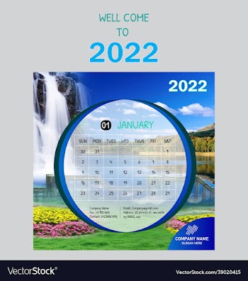 modern and creative new year calendar 2022