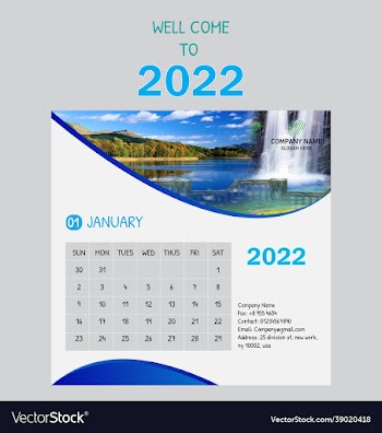 modern and creative new year calendar 2022