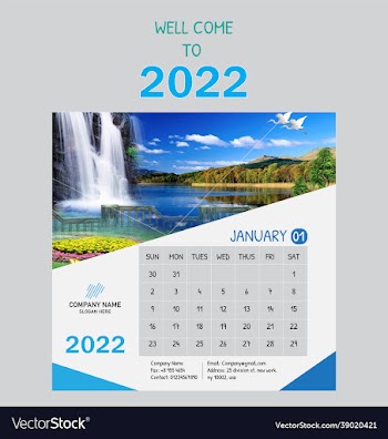 modern and creative new year calendar 2022