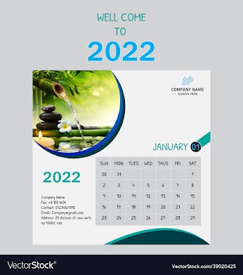 modern and creative new year calendar 2022