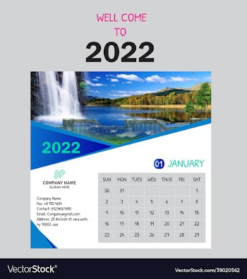 modern and creative new year calendar 2022