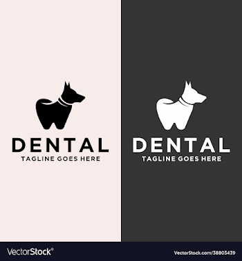 modern and playful dental dog logo