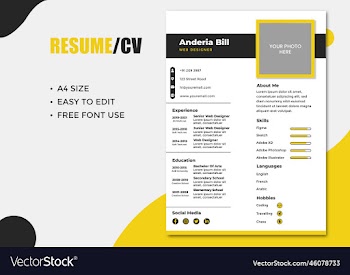 modern and professional cv template design