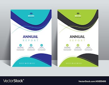modern annual report design template concept