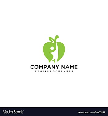 modern apple logo with people