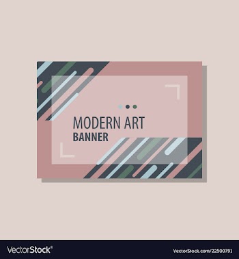 Modern art abstract banner square frame for text vector image