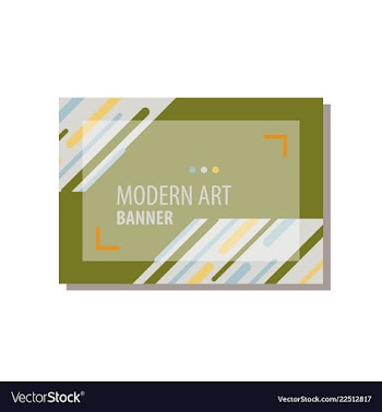Modern art abstract banner square frame for text vector image