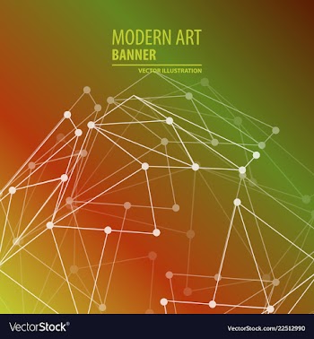 Modern art abstract banner square frame for text vector image
