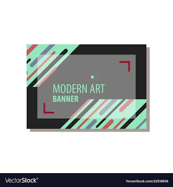 Modern art abstract banner square frame for text vector image