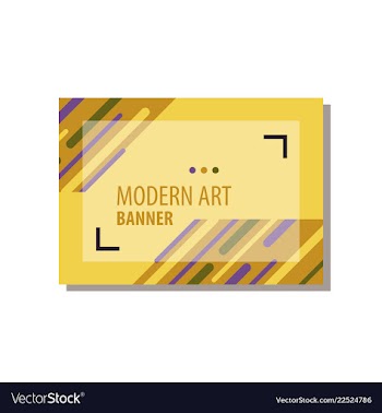 Modern art abstract banner square frame for text vector image