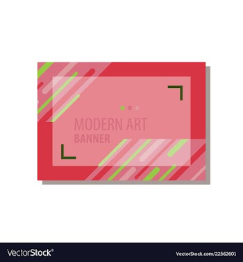 Modern art abstract banner square frame for text vector image