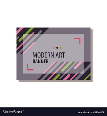 Modern art abstract banner square frame for text vector image