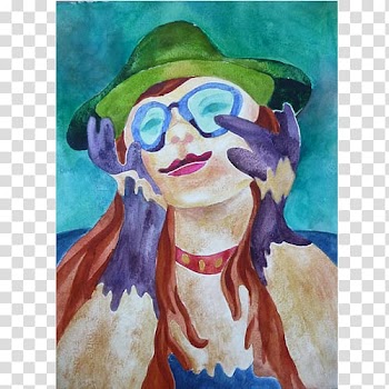 Modern art Watercolor painting Visual arts Portrait, Autumn watercolor transparent background PNG clipart