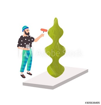 Modern artist vector illustration