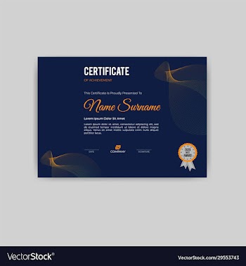 modern award diploma certificate template design